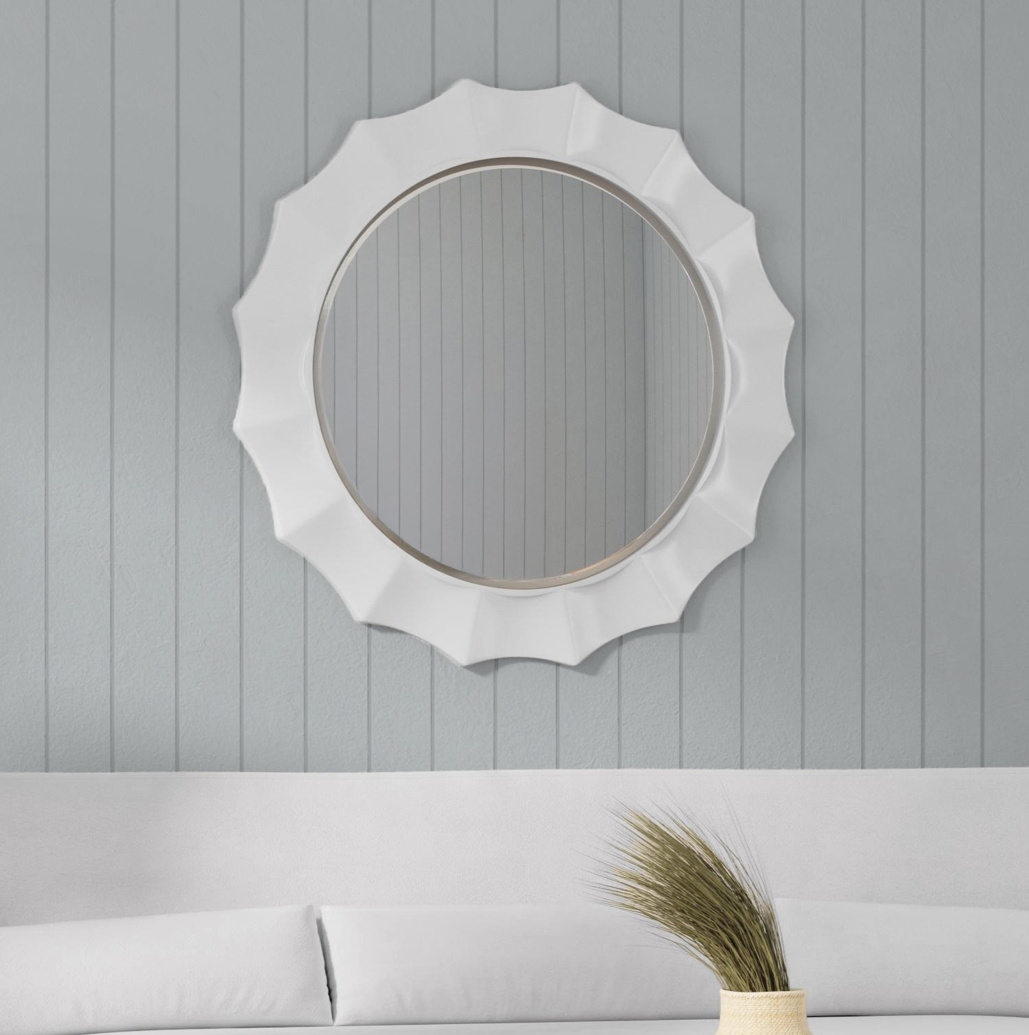 White Altair Wall Mirror