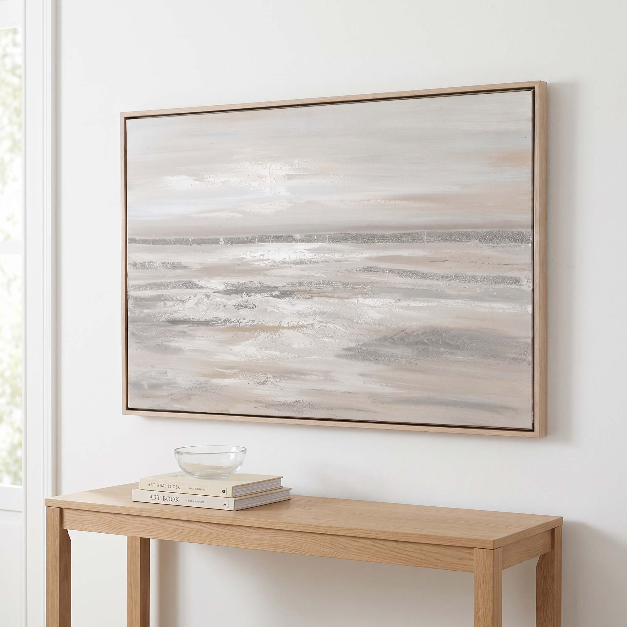 Silver Landscape Framed Canvas
