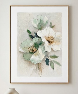 Floral Harmony III Framed Canvas