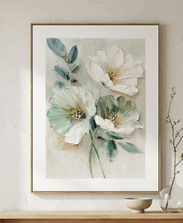 Floral Harmony II Framed Canvas