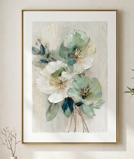 Floral Harmony I Framed Canvas