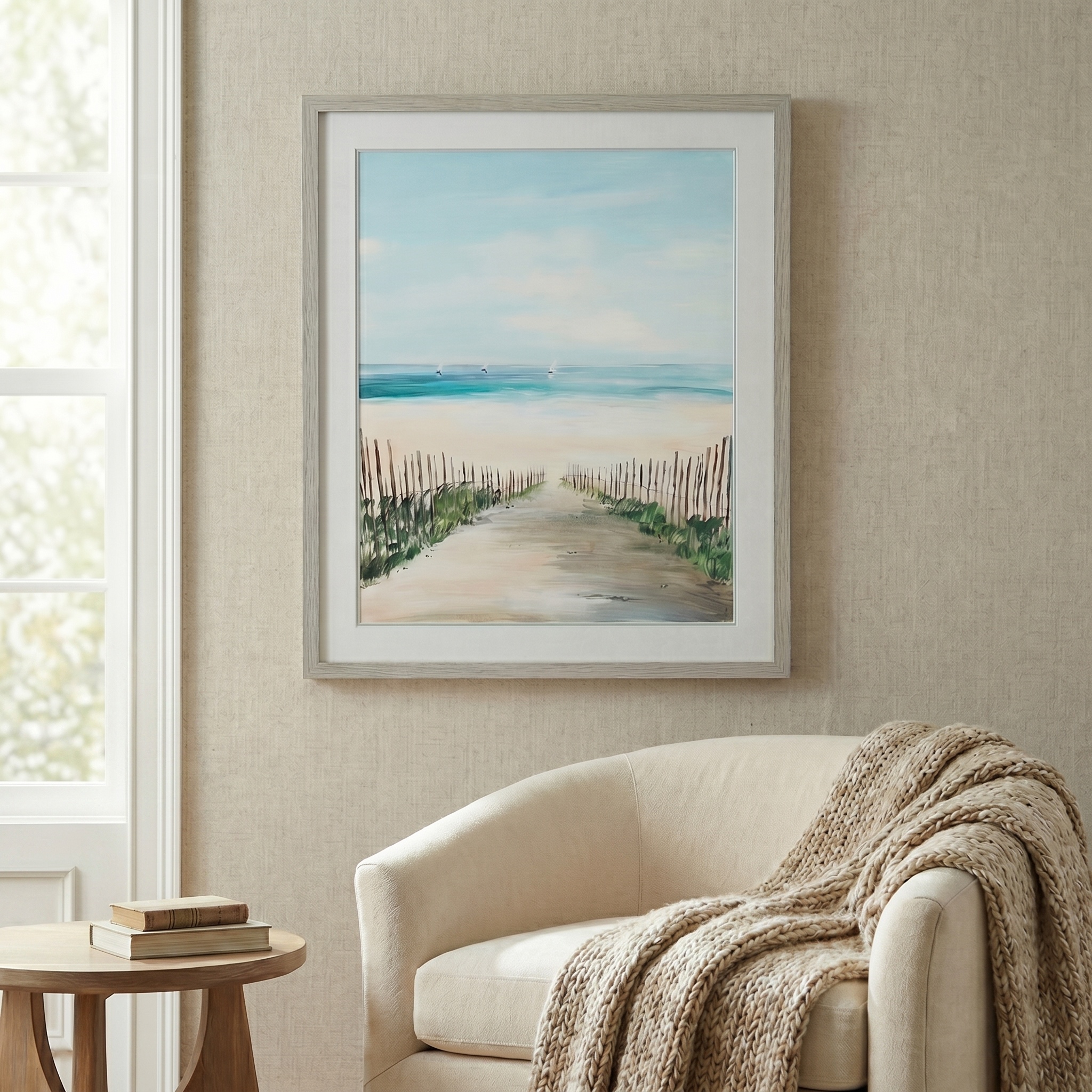 Beach Path Framed Print