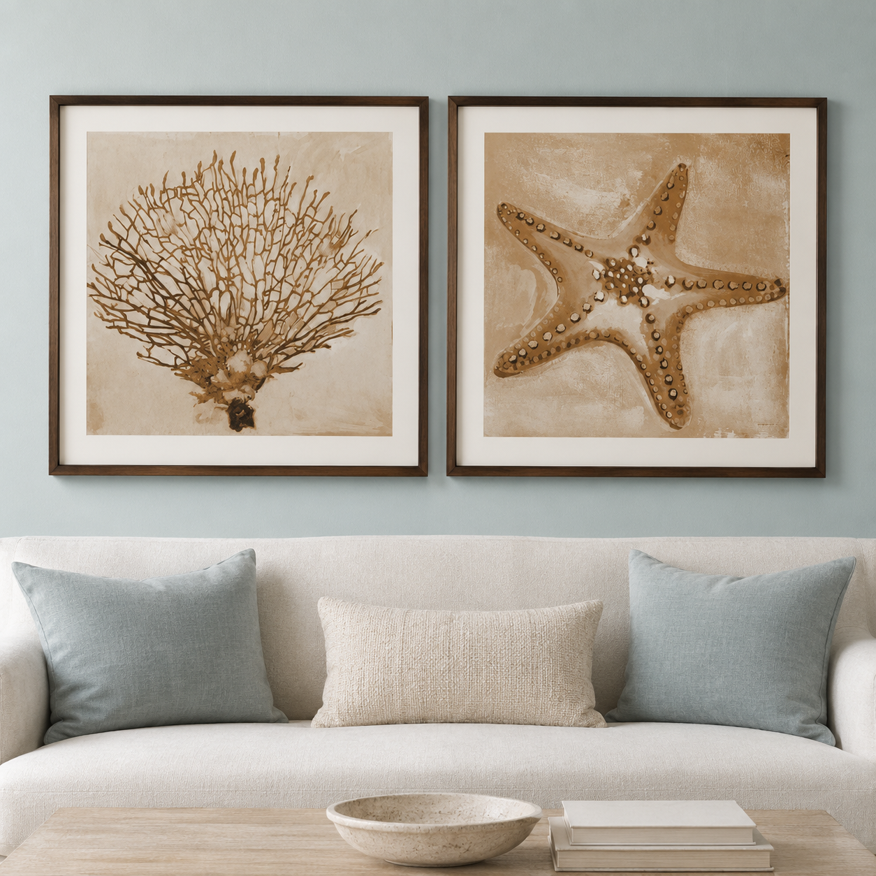 Neutral Seafan Framed Print