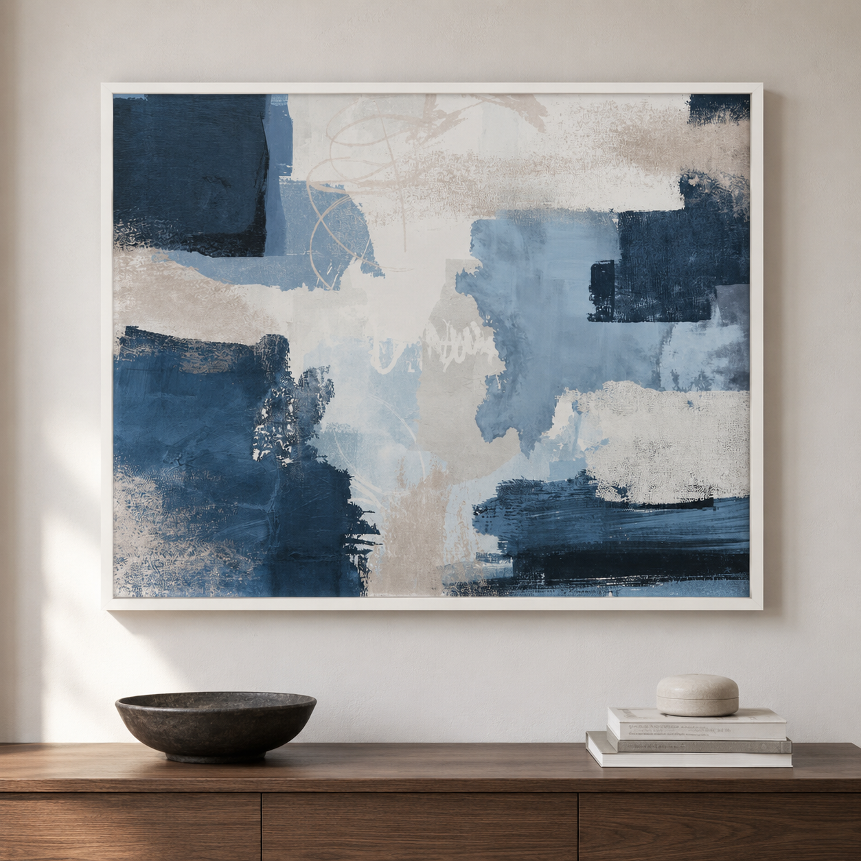 Blue Construction Framed Print