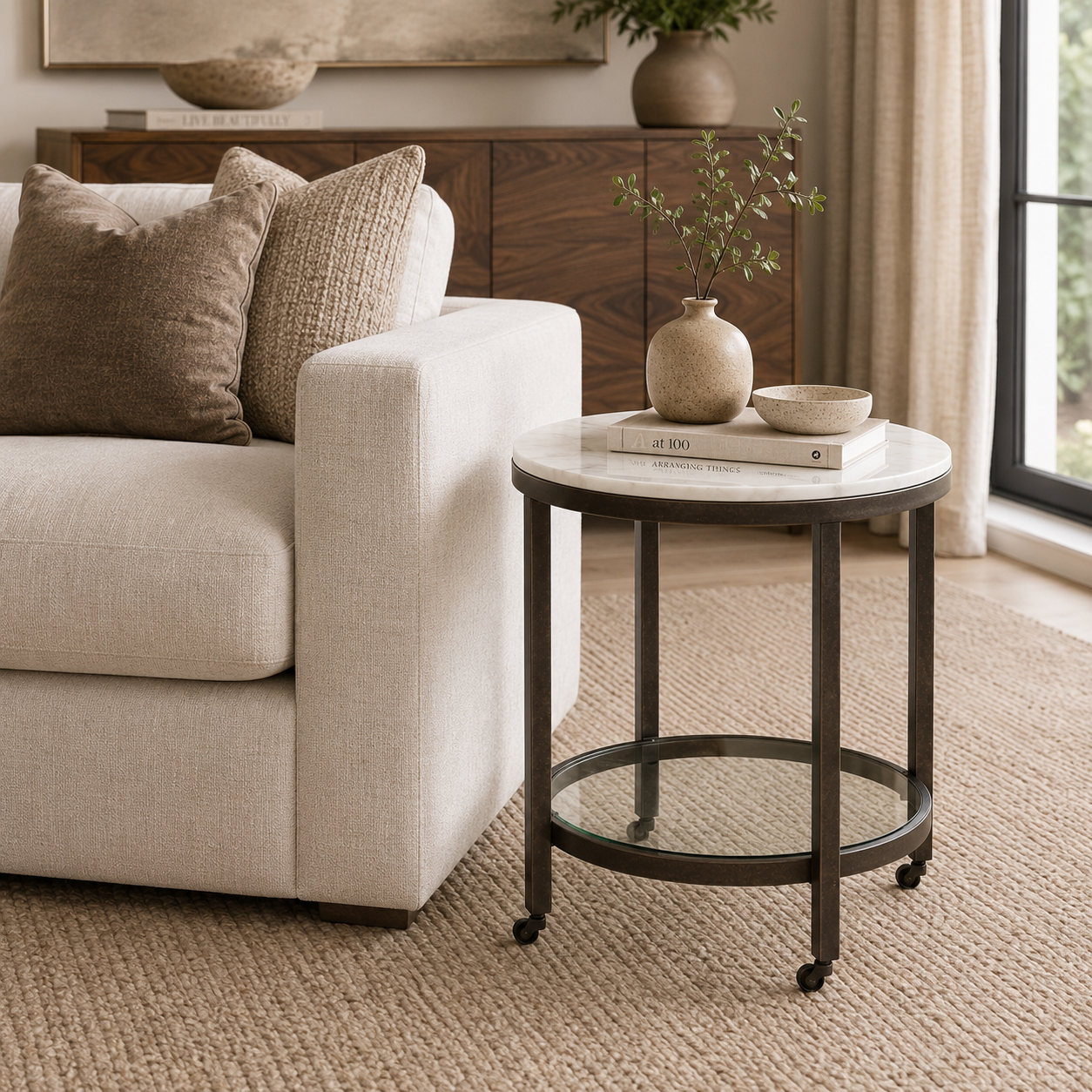 Whitman Round End Table