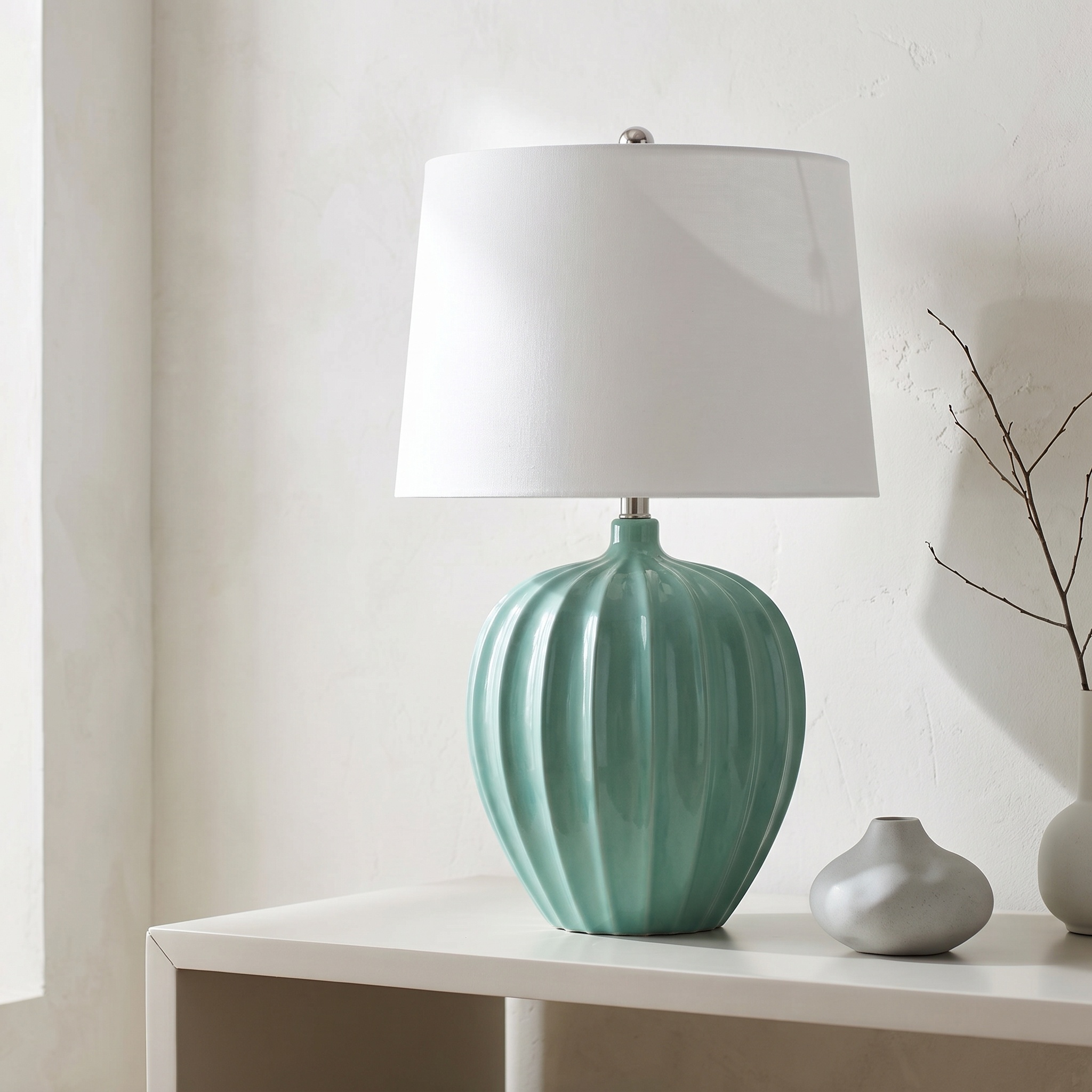 Lotus Seafoam Table Lamp