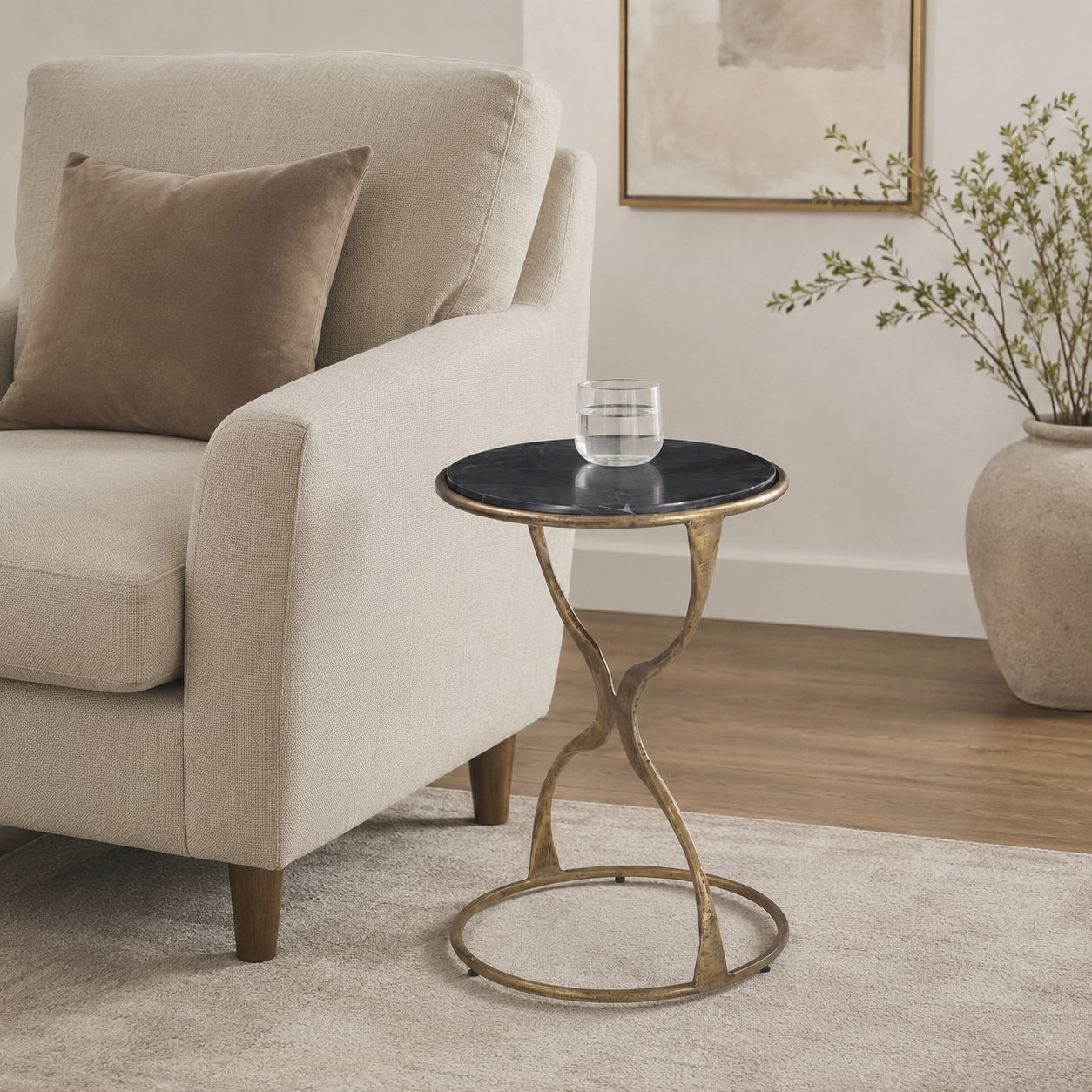 Hourglass Accent Table