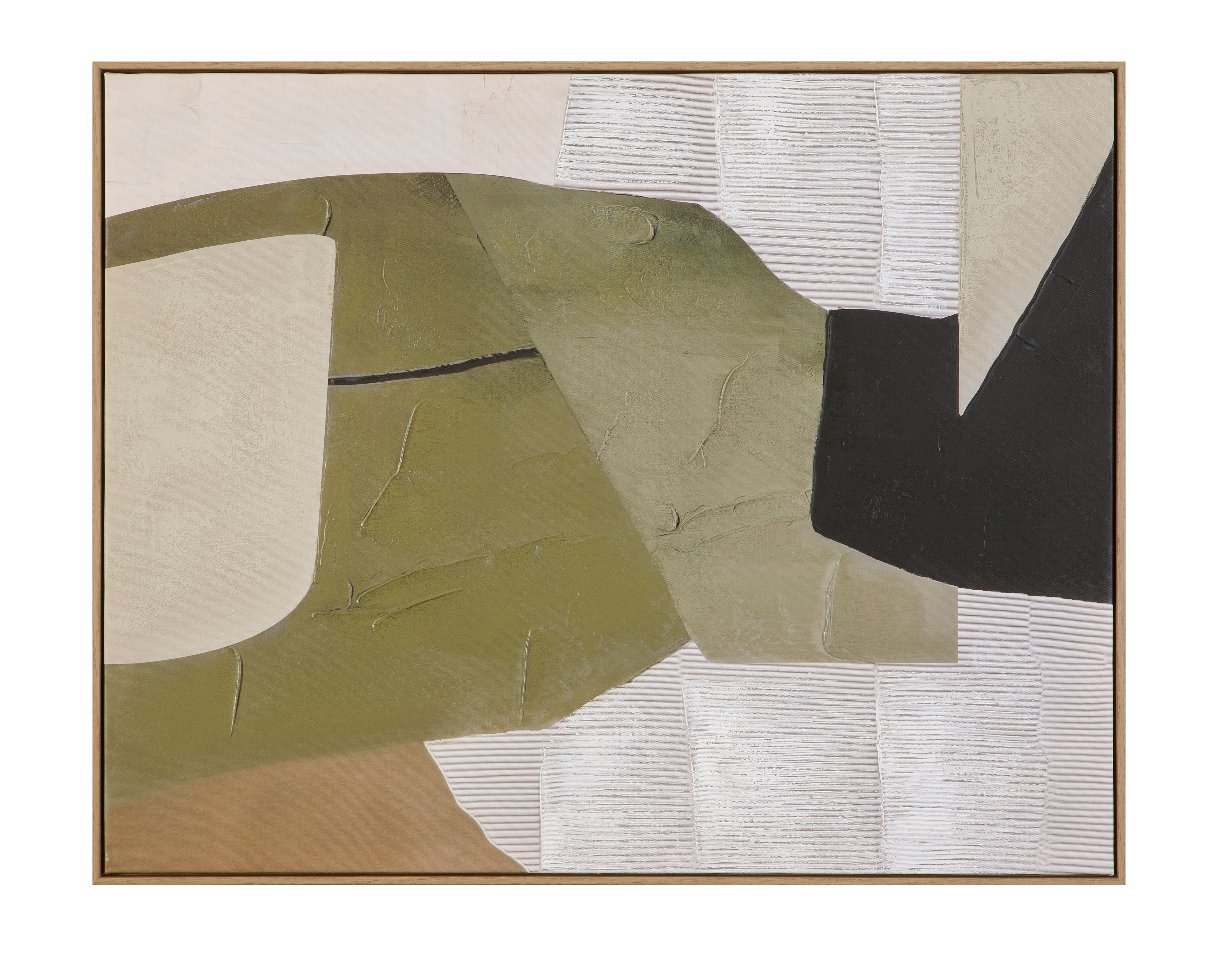 Olive Form Framed Canvas