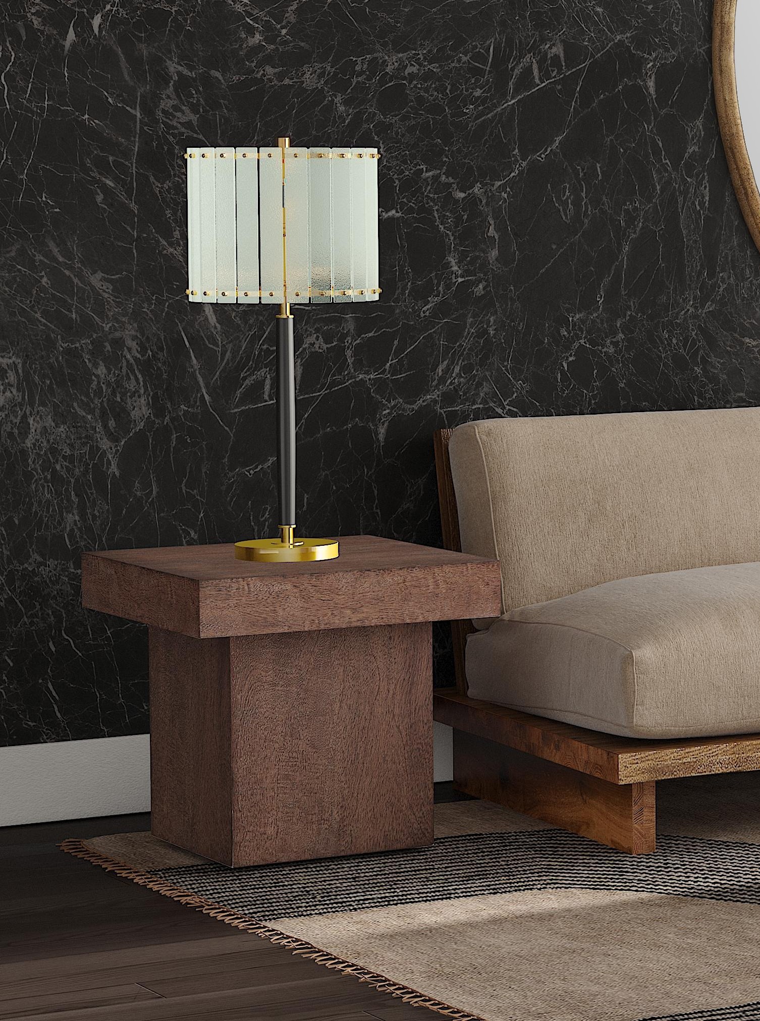 Padula Brown Oak Large End Table