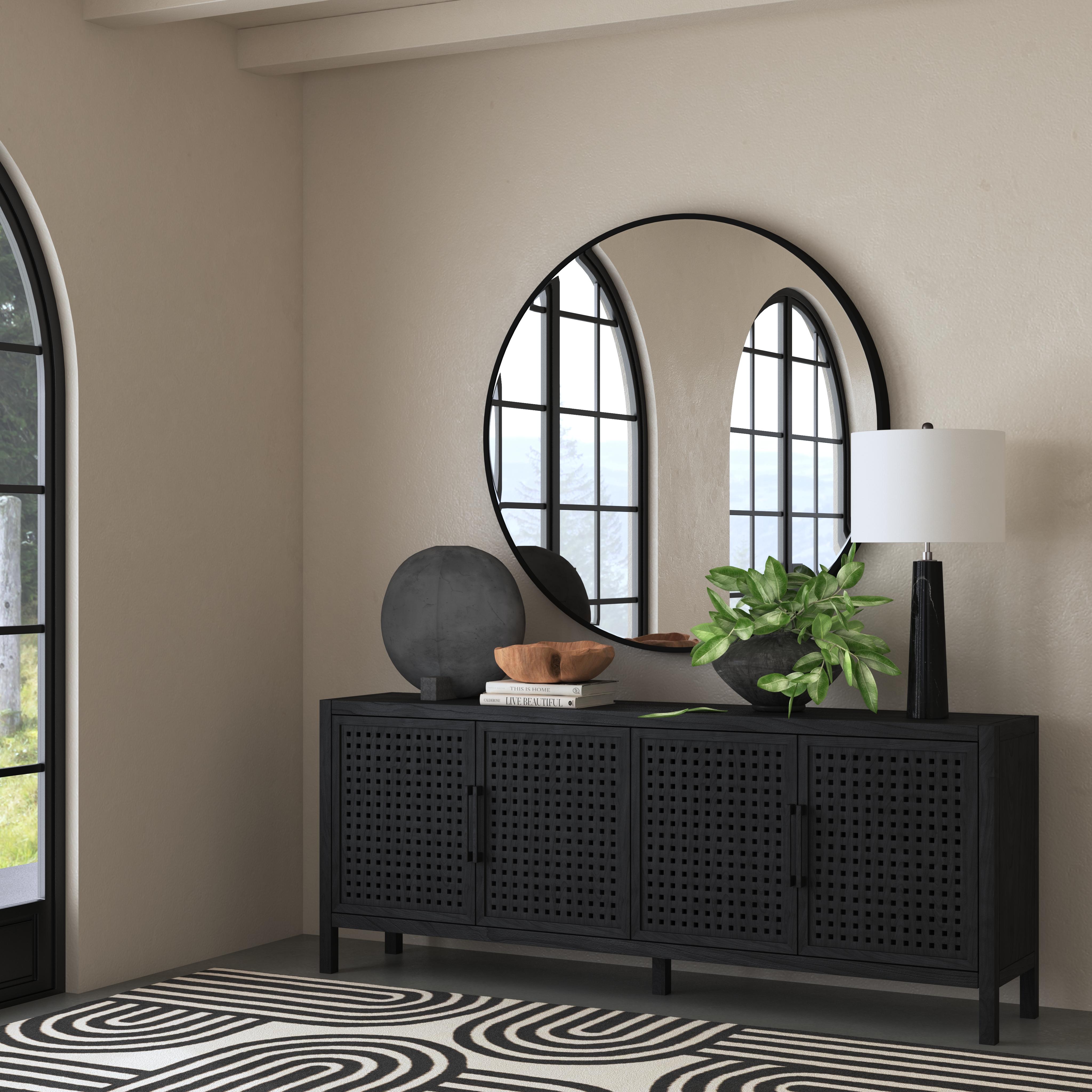 Pentak Black Four Door Cabinet