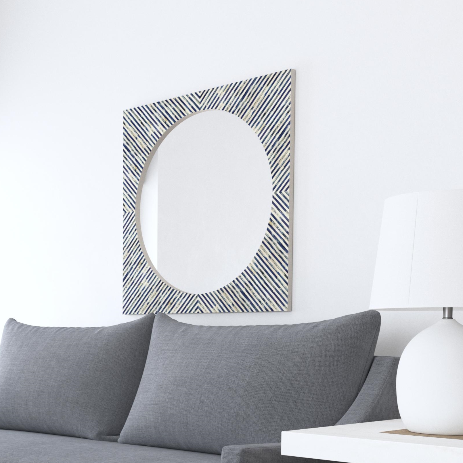 Sunburst Bone Wall Mirror
