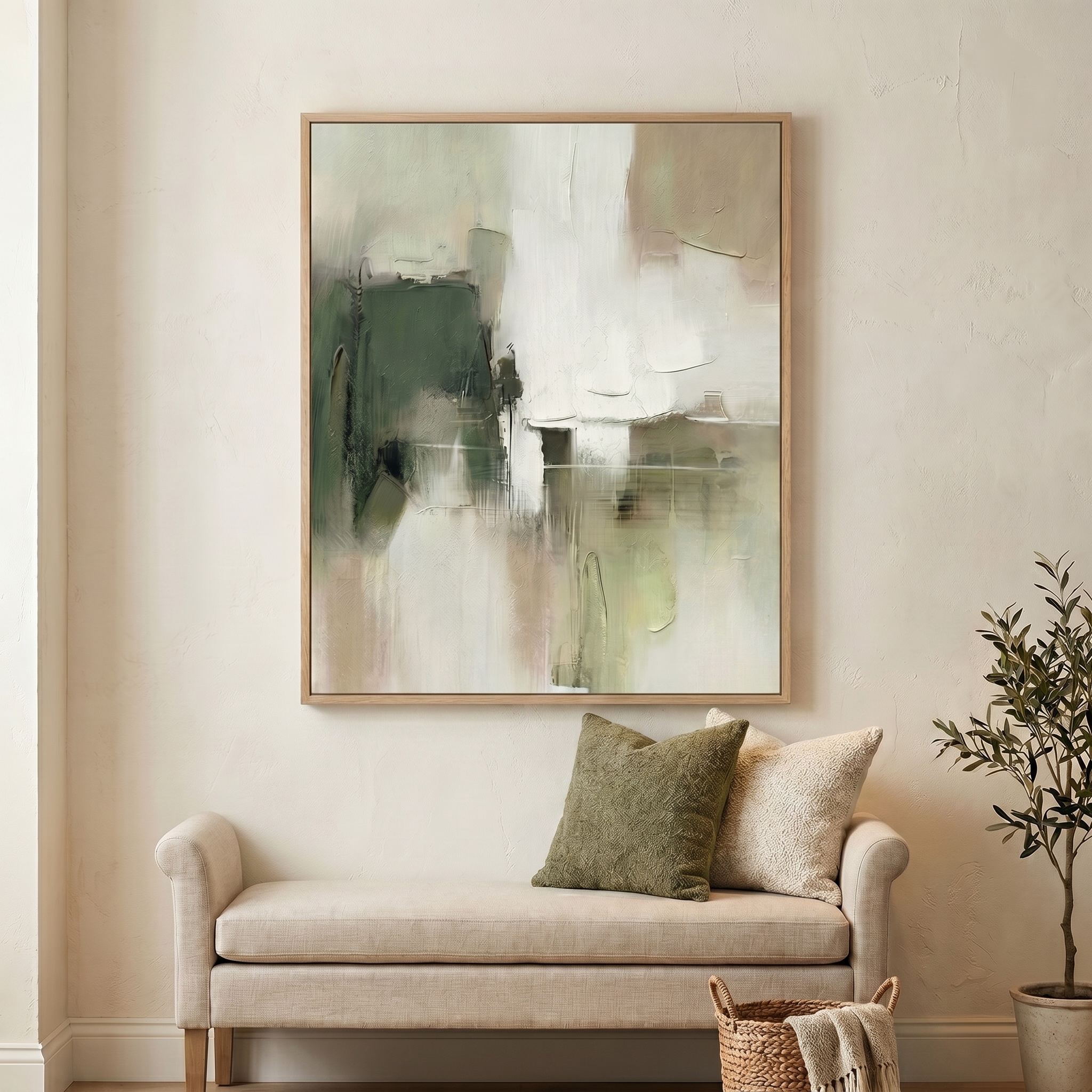 Verdant Horizon I Framed Canvas