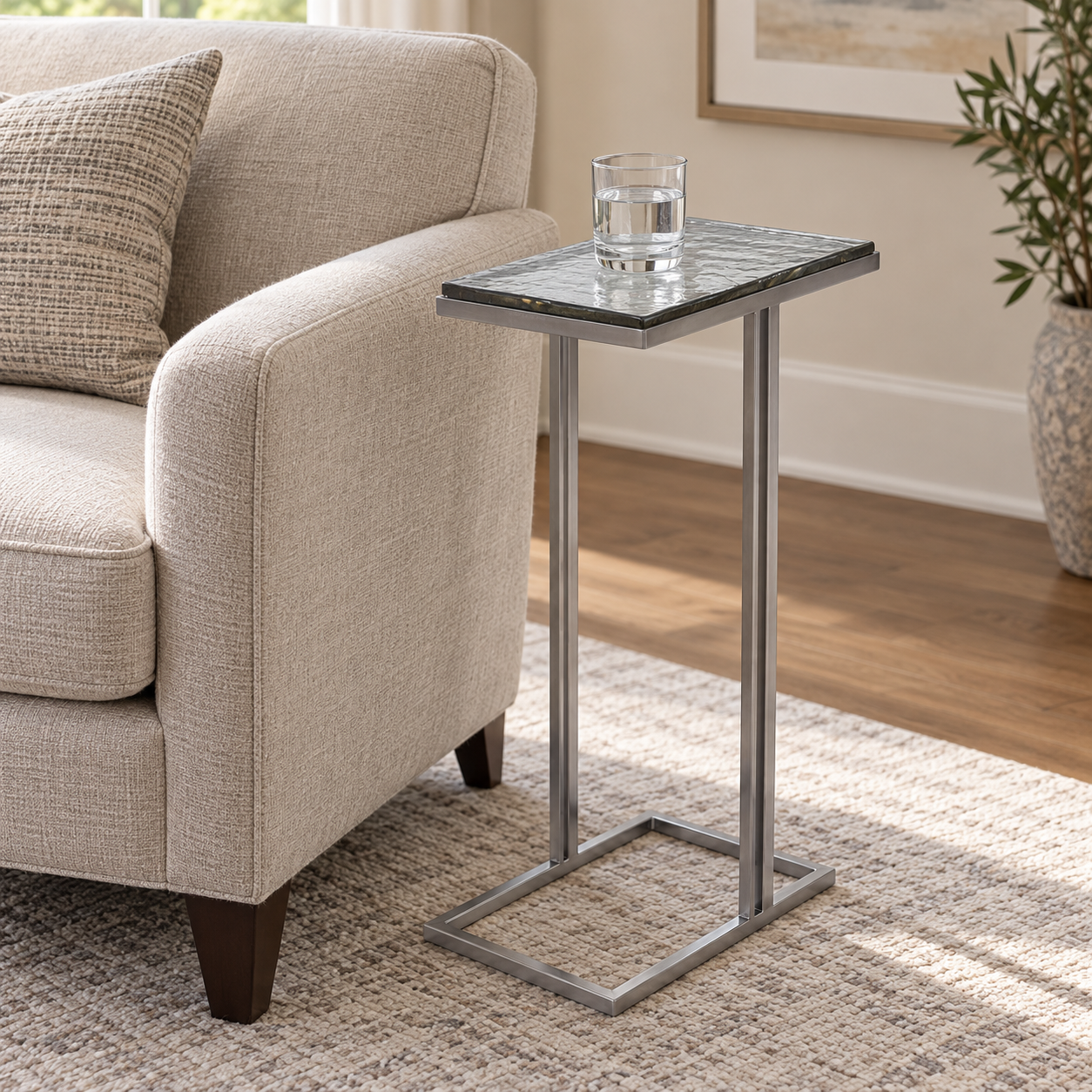 Cecilia Silver Accent Table