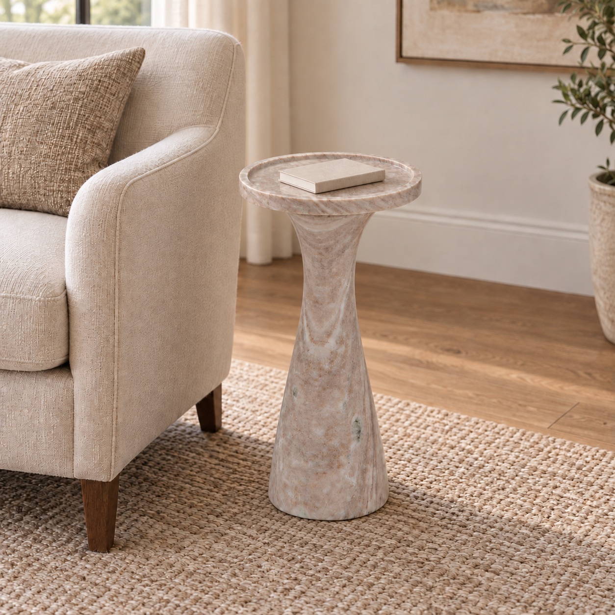 Baird Beige Accent Table