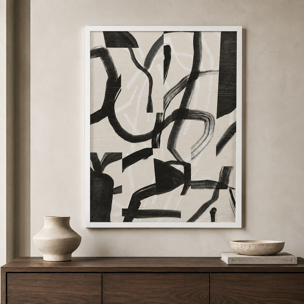 Ink Maze II Framed Print