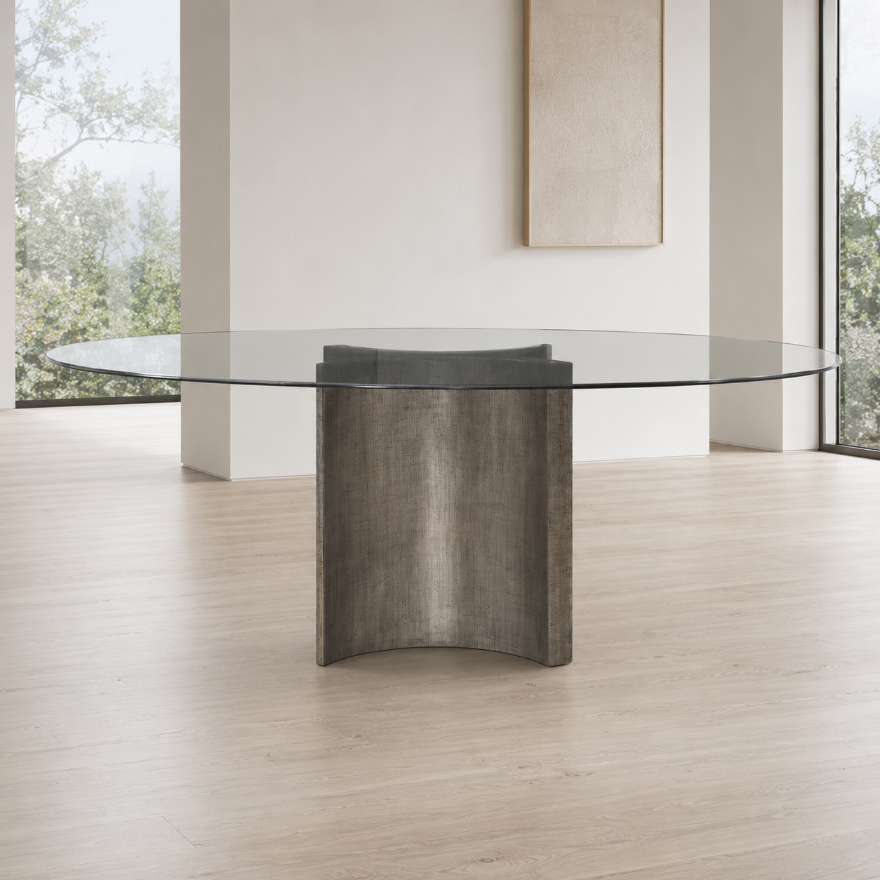 Symmetry Silver Dining Table