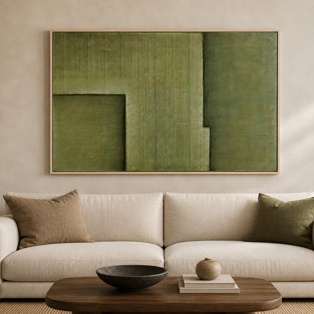 Sycamore Bark Framed Canvas