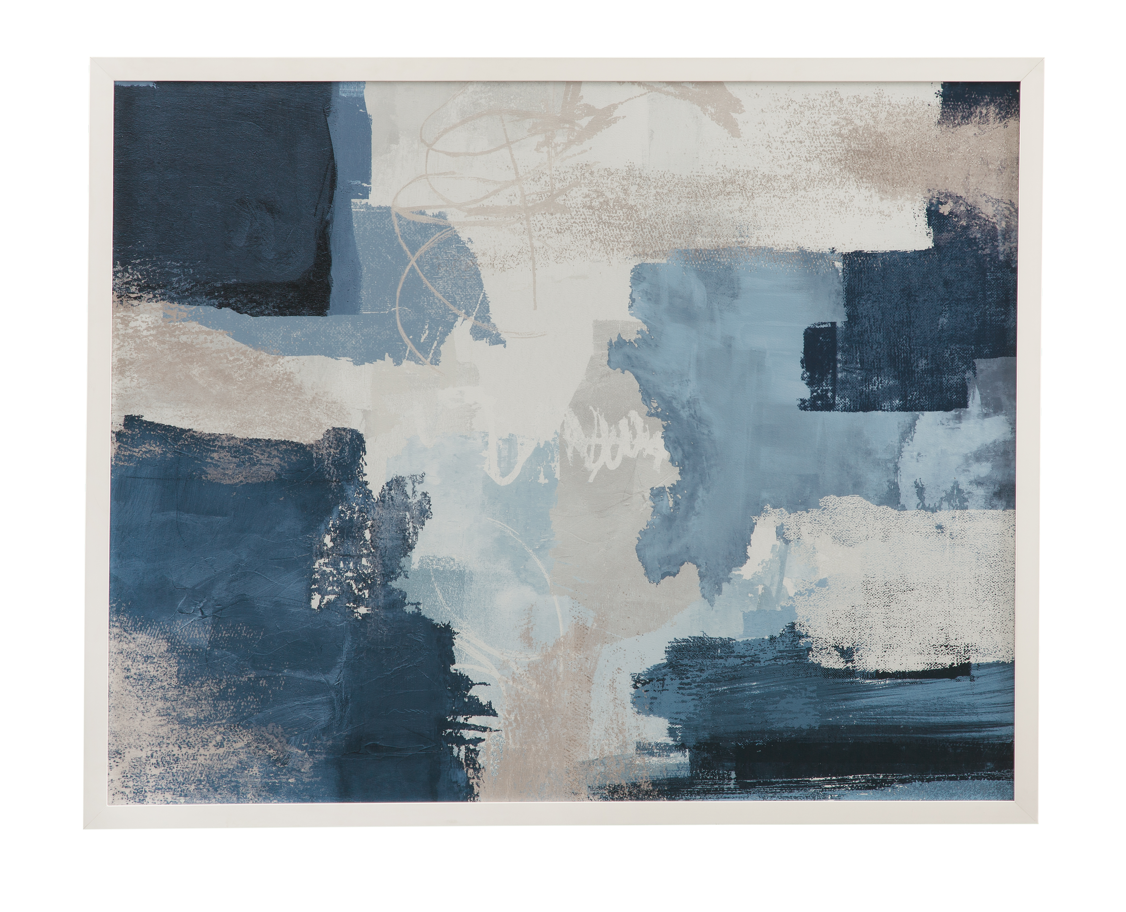 Blue Construction Framed Print