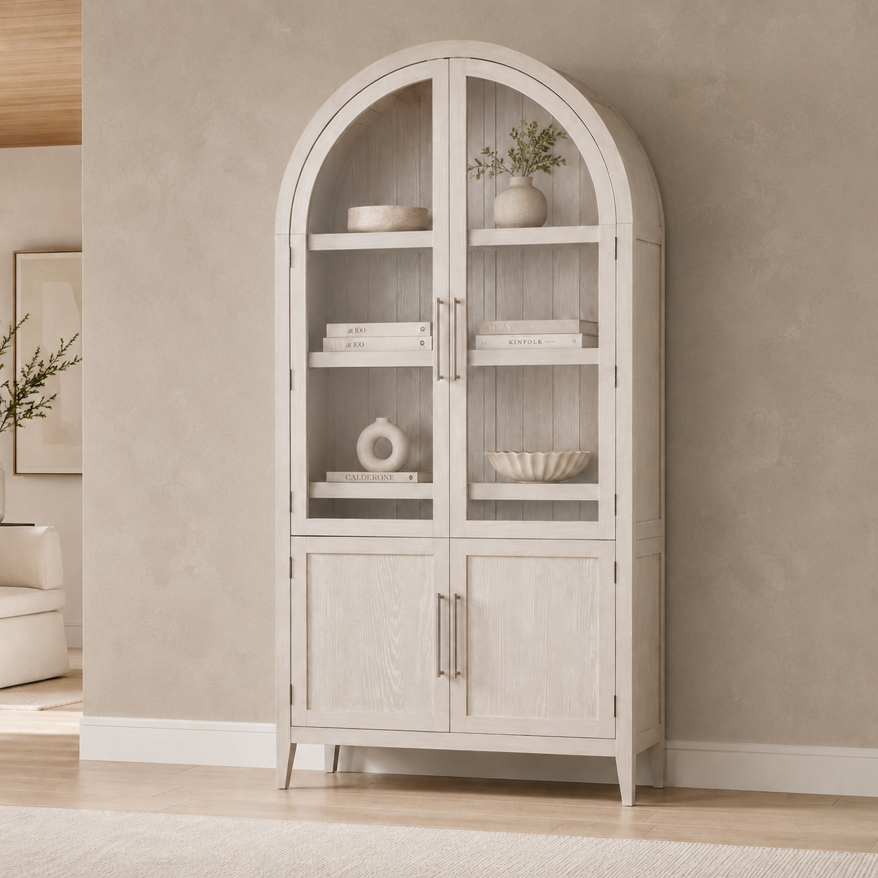 Fynn Light Oak Display Cabinet