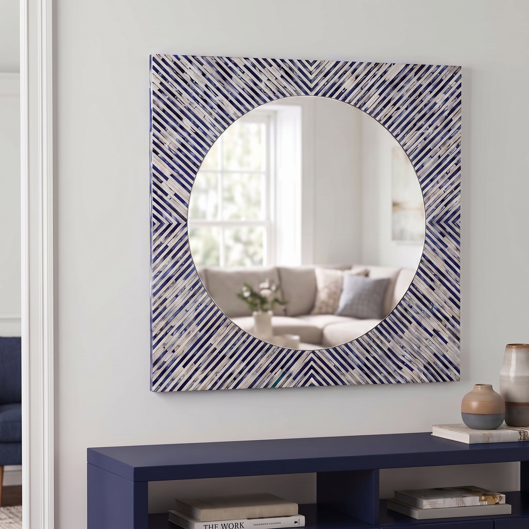 Sunburst Bone Wall Mirror