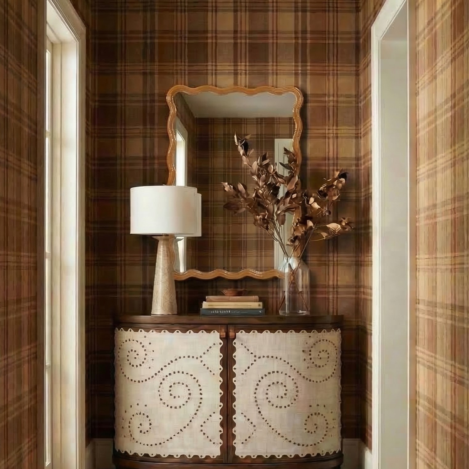 Camellia Caramel Wall Mirror