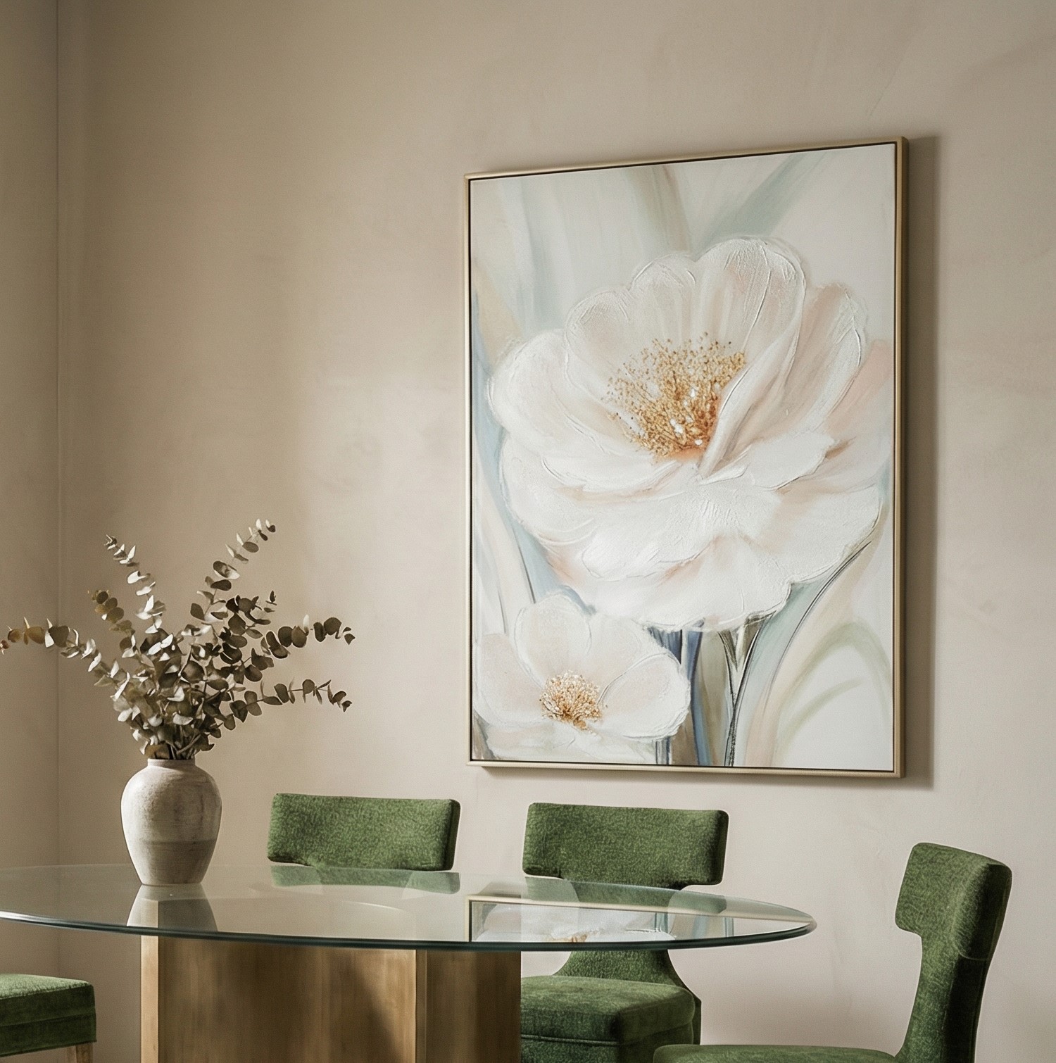 Radiant Petals Framed Canvas