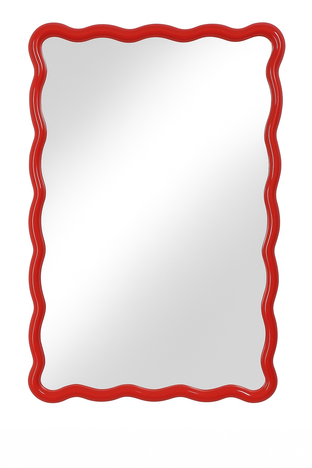 Camellia Red Rect Wall Mirror