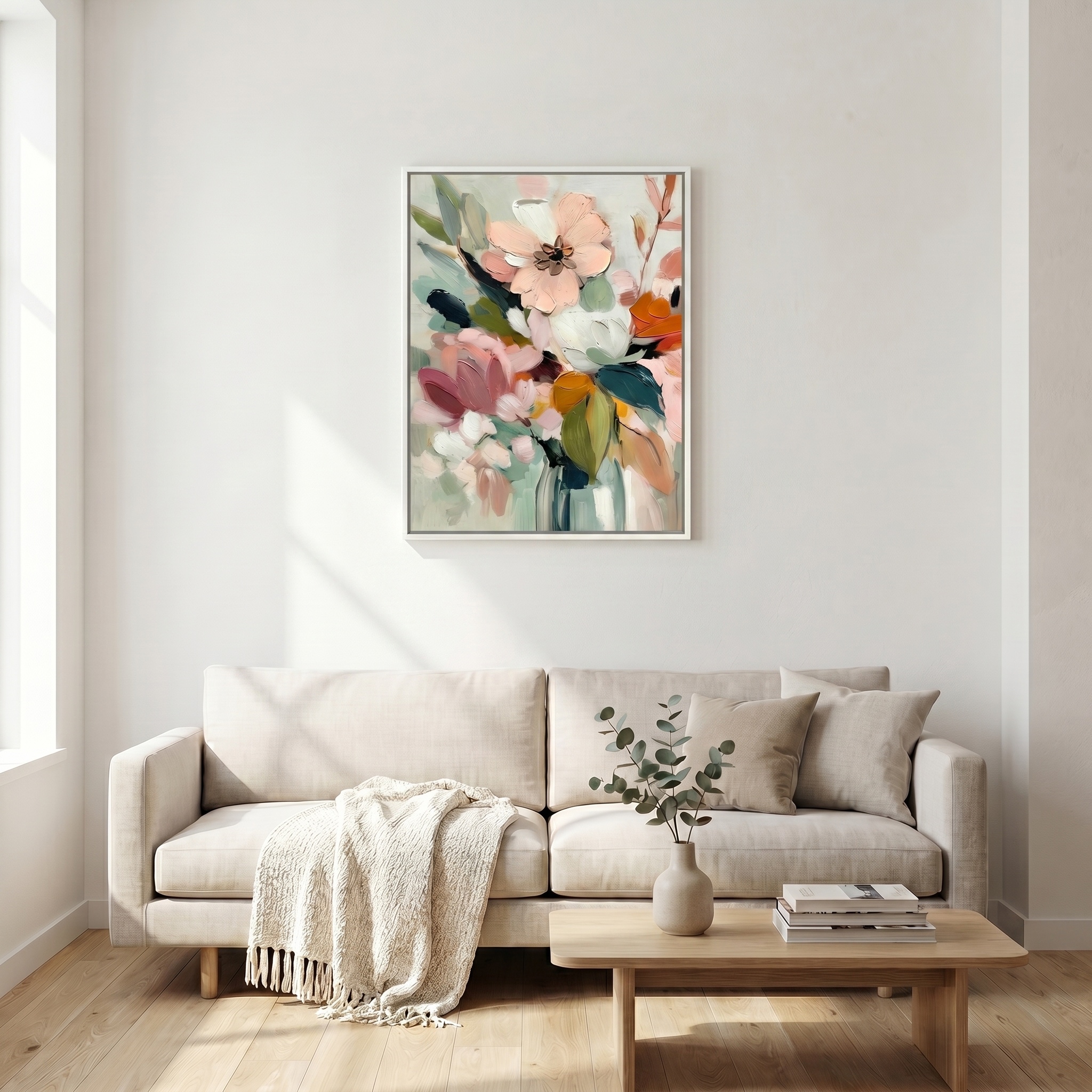Spring Bouquet Framed Canvas