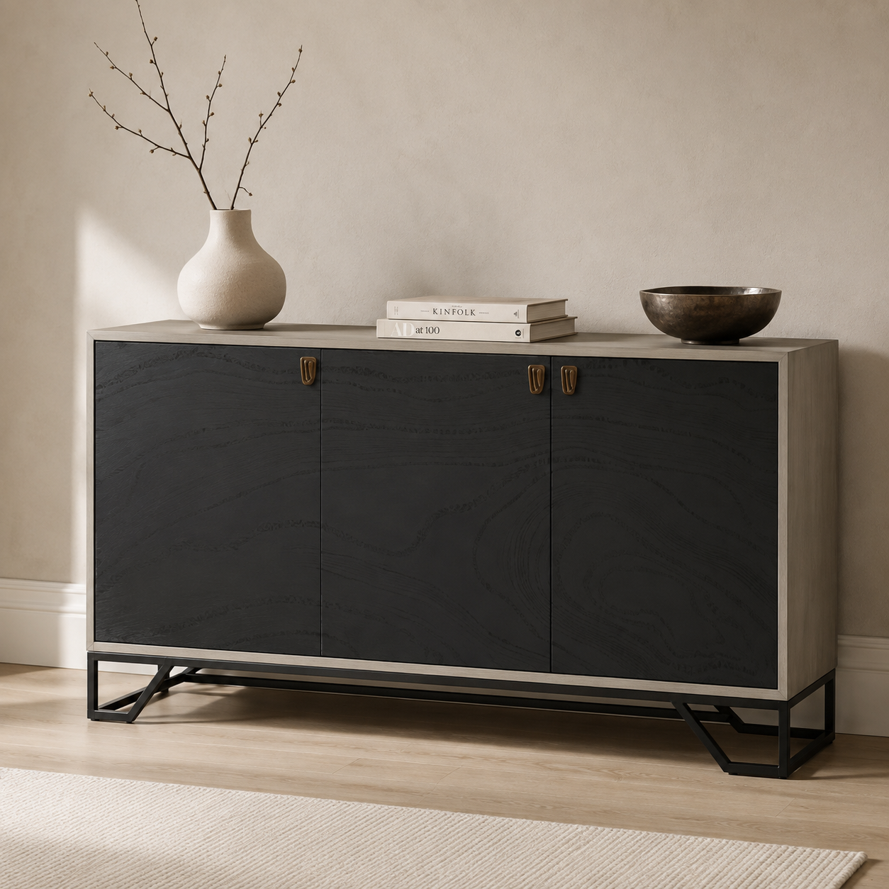 Ripple Effect Three Door Cabinet