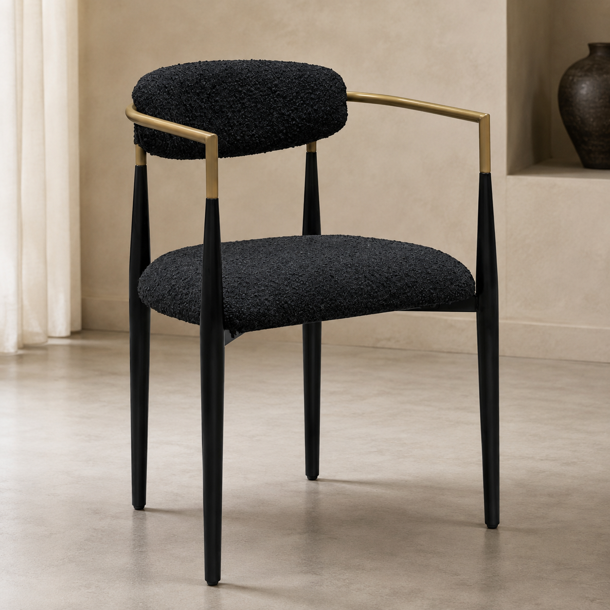Jenson Black Dining Chair, 2 Per Box, Priced Each