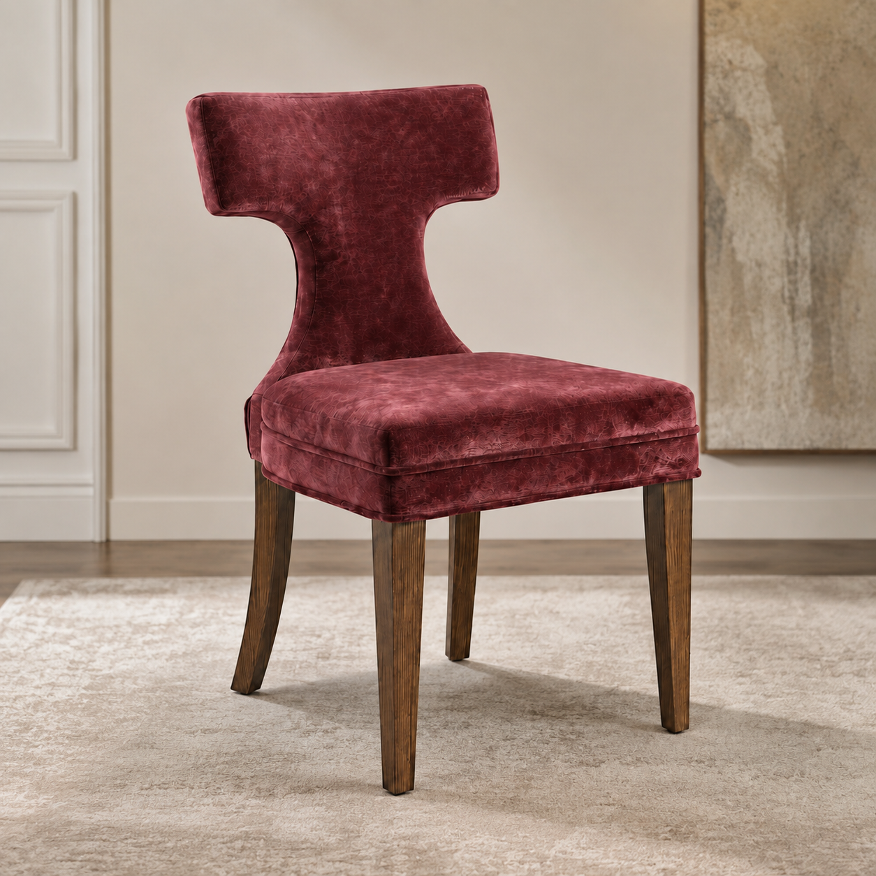 Oliver Burgundy Dining Chair, 2 Per Box, Priced Each