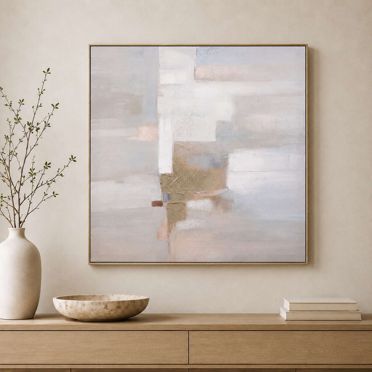 Drifted Light Framed Canvas