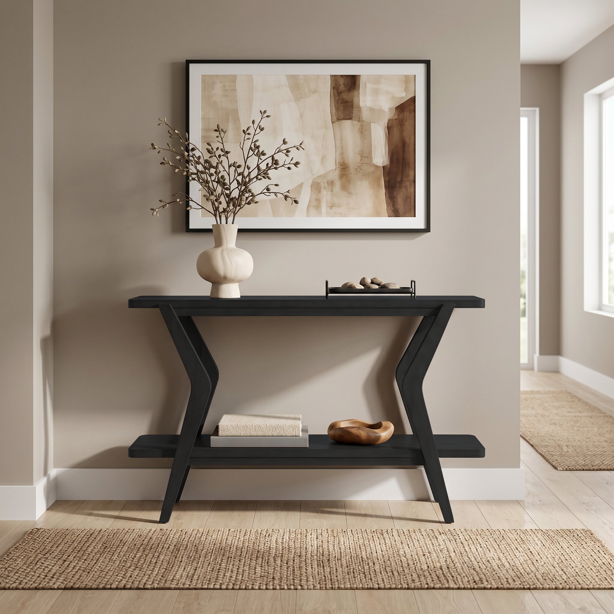 Stratton Black Console Table