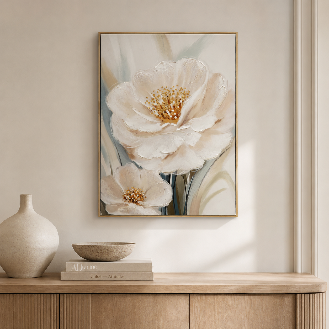 Radiant Petals Framed Canvas