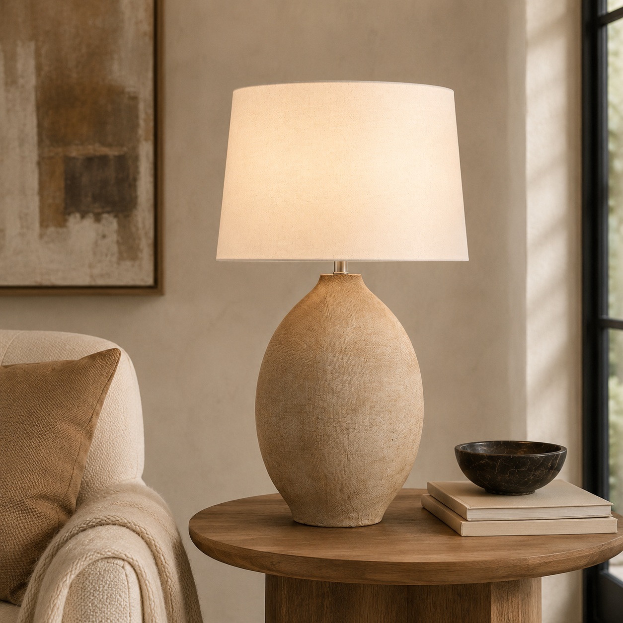 Leith Table Lamp - Sand