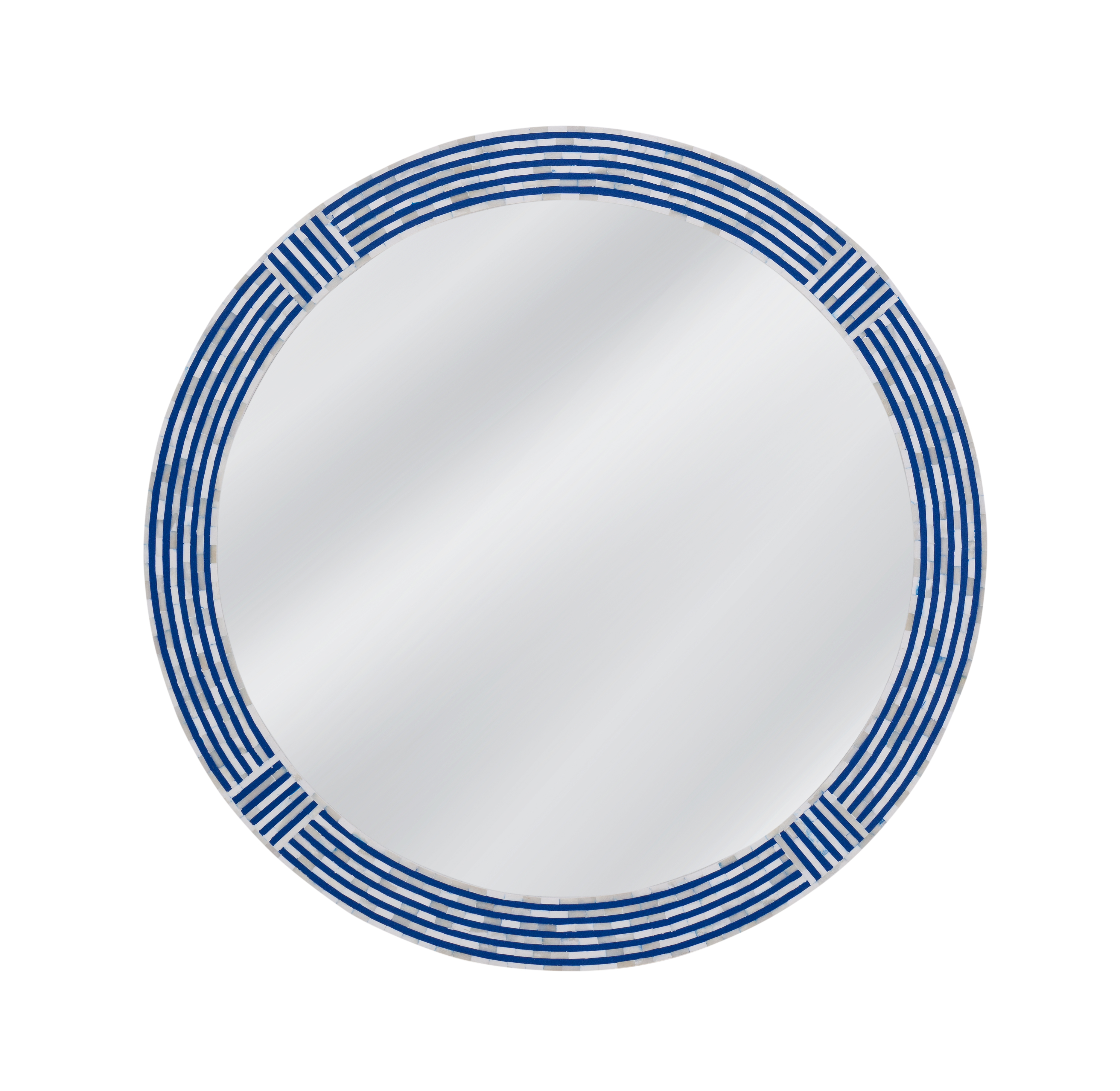 Blue Circle Wall Mirror