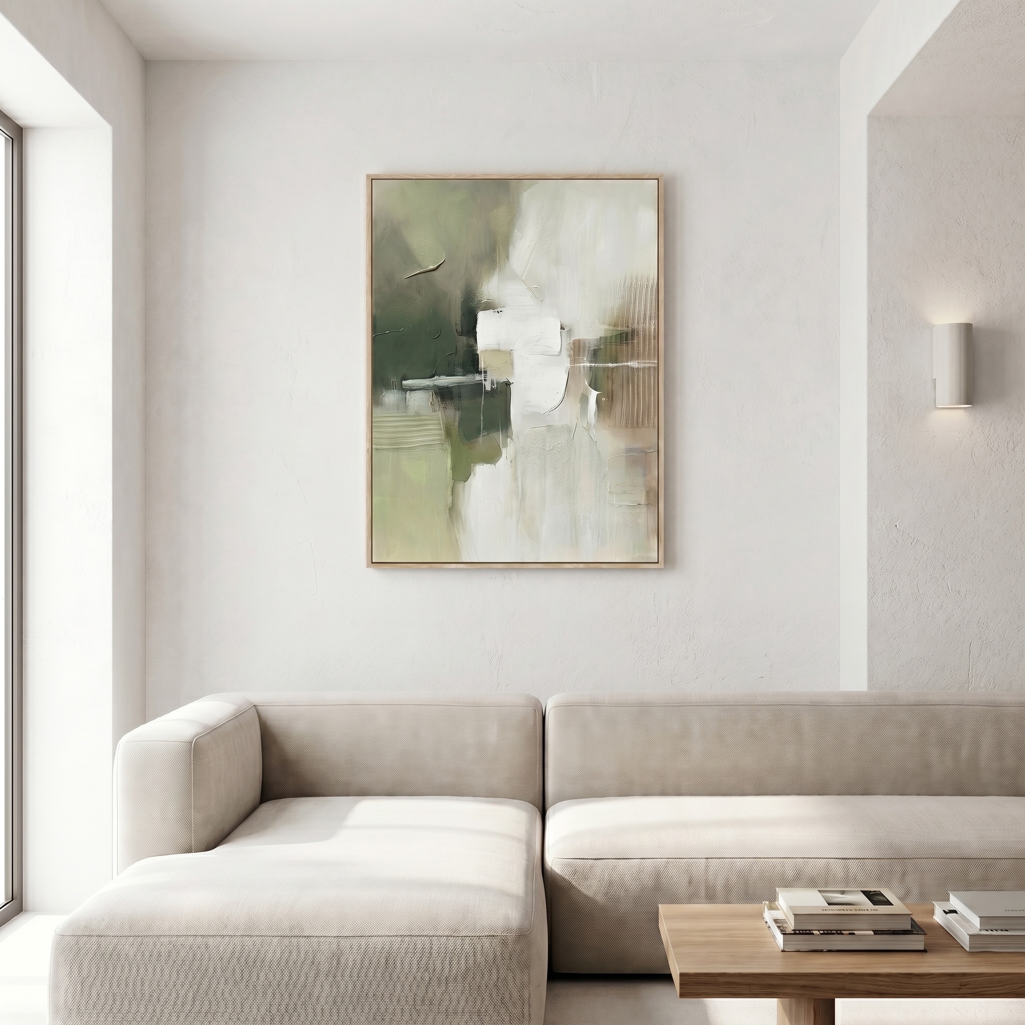 Verdant Horizon II Framed Canvas