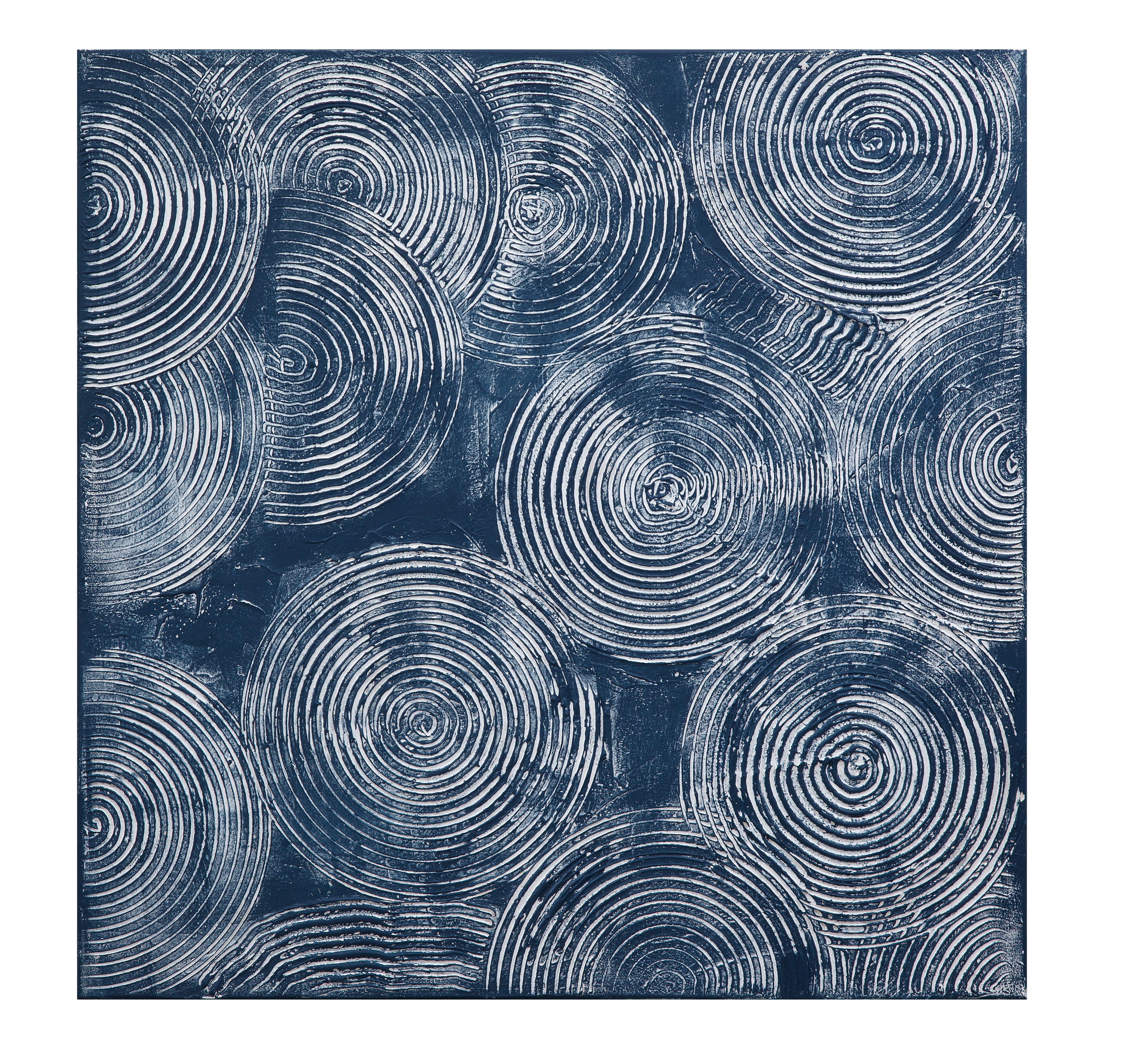 Indigo Spiral Canvas Art