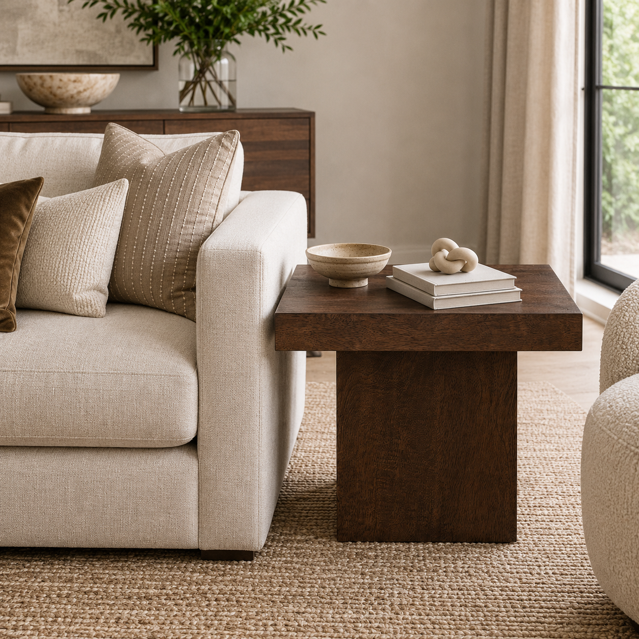 Padula Brown Oak Large End Table