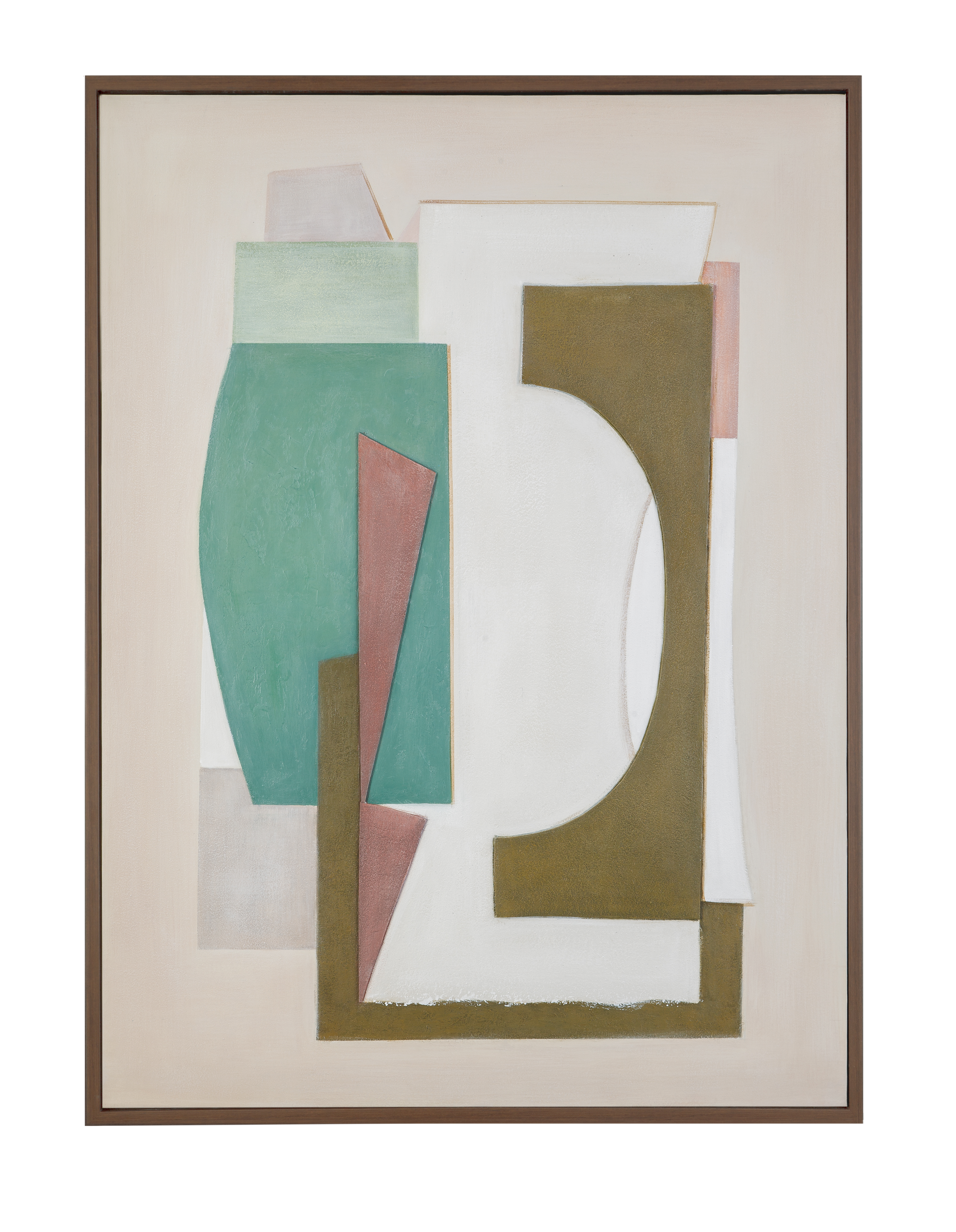 Layered Geometry Framed Canvas