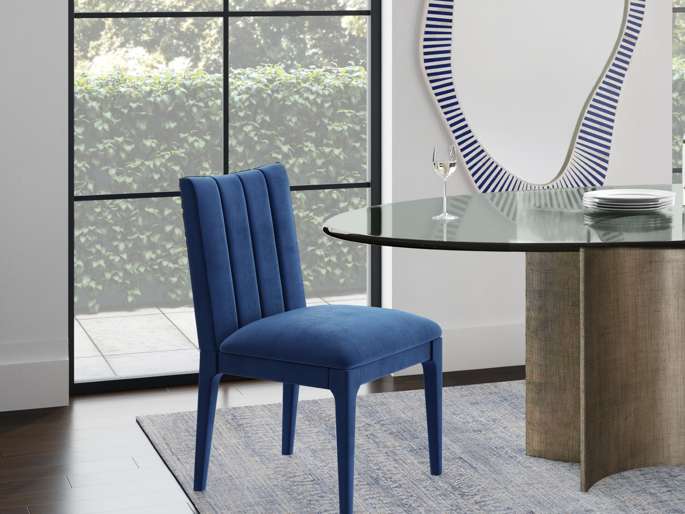 Brianne Navy Dining Chair, 2 Per Box, Priced Each