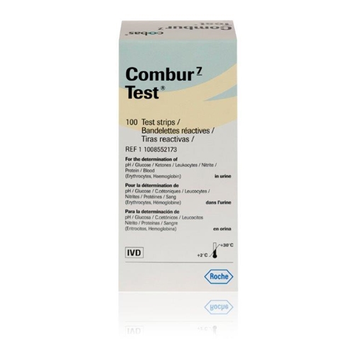 Urinsticka Combur-7 Test – glu pro ery/hB pH nit leu ket – 100 st