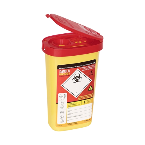 Kanylburk SafeBox – 0,25L UN med etikett