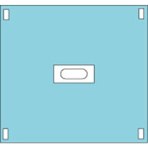 Hålduk häftande Barrier – 75x80cm hål 6x15cm epidural – 72 st