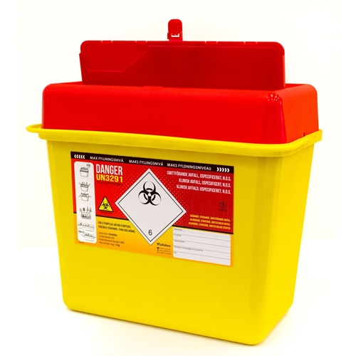 Kanylburk SafeBox – 6L UN med etikett