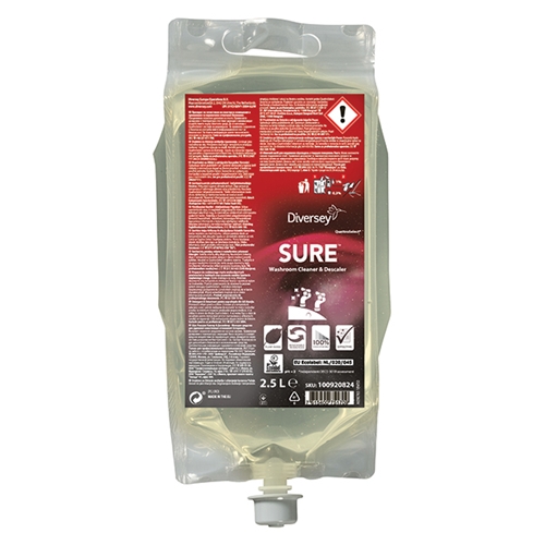 Sanitetsrengöring SURE  Washroom Cleaner & Descaler – 2,5L oparfymerad QS – 2 st