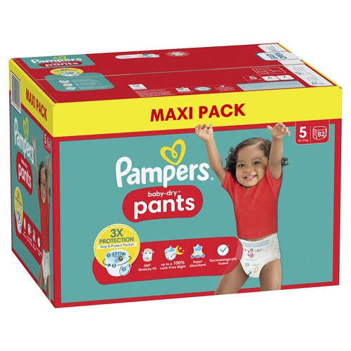 Byxblöja Pampers BabyDry Pants – S5 12-17Kg – 82 st
