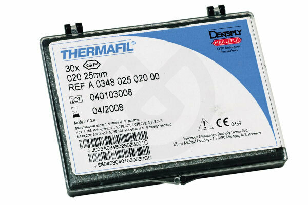 Thermafil Guttaperkaspetsar, storlek 20-40, Maillefer, 30 st. Thermafil Guttaperkaspetsar, storlek 20-40, Maillefer, 30 st.
