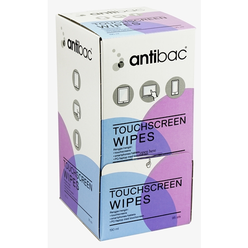 Rengöringsservett Antibac – Till touchscreen 17x19cm – 95 st