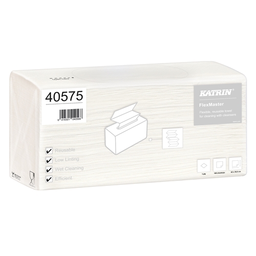 Torkduk Katrin FlexMaster – 35,5x42cm vit – 100 st